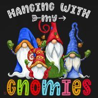 Hanging With Gnomies Gnome Merry Christmas Cute Gnomes Pajamas Women's Tank Top thumb 5