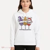 Holidays Wine Glasses Festive Hoodie thumb 5