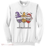 Holidays Wine Glasses Festive Sweatshirt thumb 0