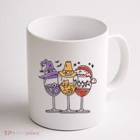 Holidays Wine Glasses Festive Coffee Mug thumb 1