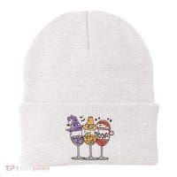 Holidays Wine Glasses Festive Beanie thumb 0
