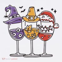 Holidays Wine Glasses Festive Mousepad thumb 1