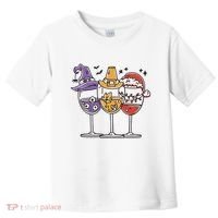 Holidays Wine Glasses Festive Toddler T-Shirt thumb 0