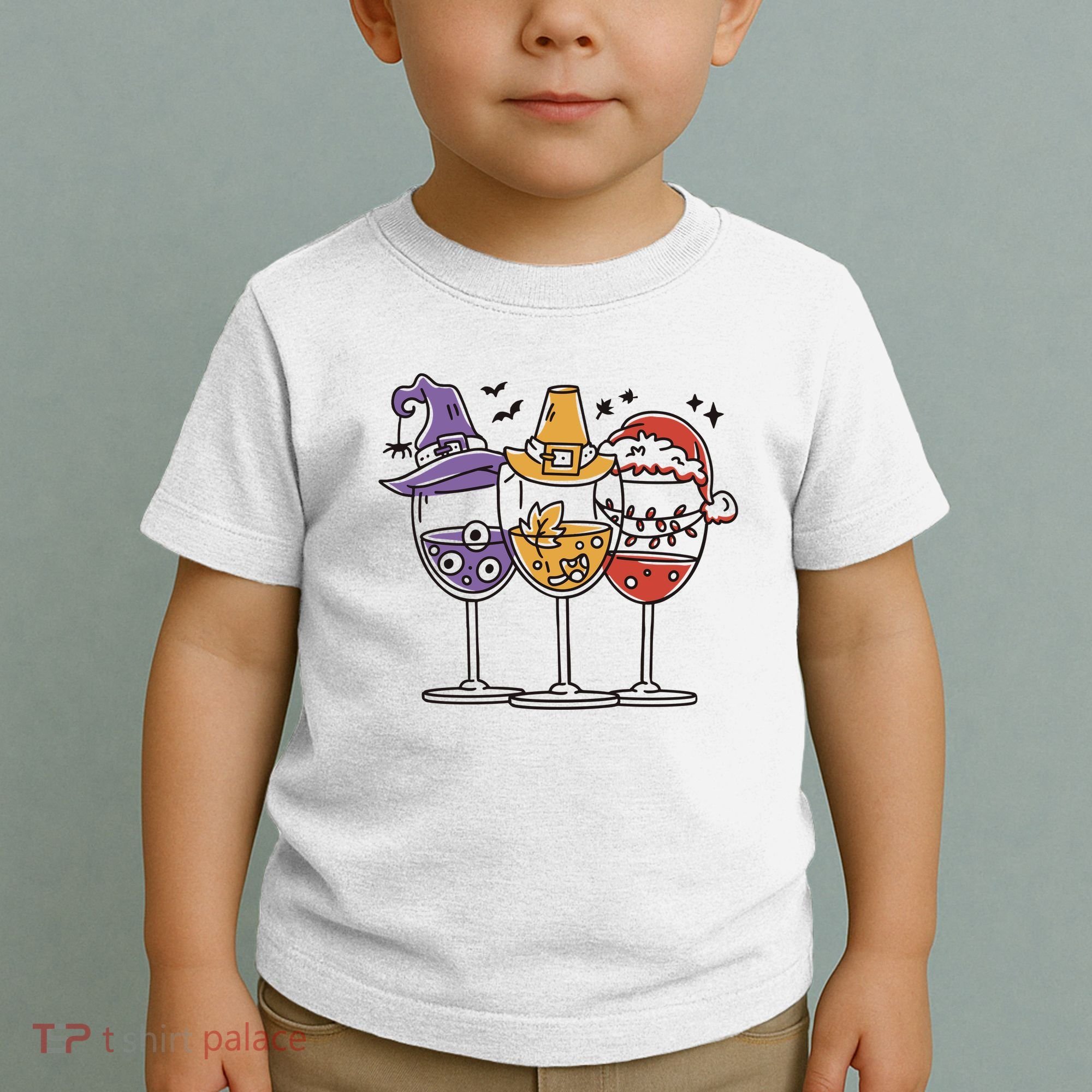 Holidays Wine Glasses Festive Toddler T-Shirt