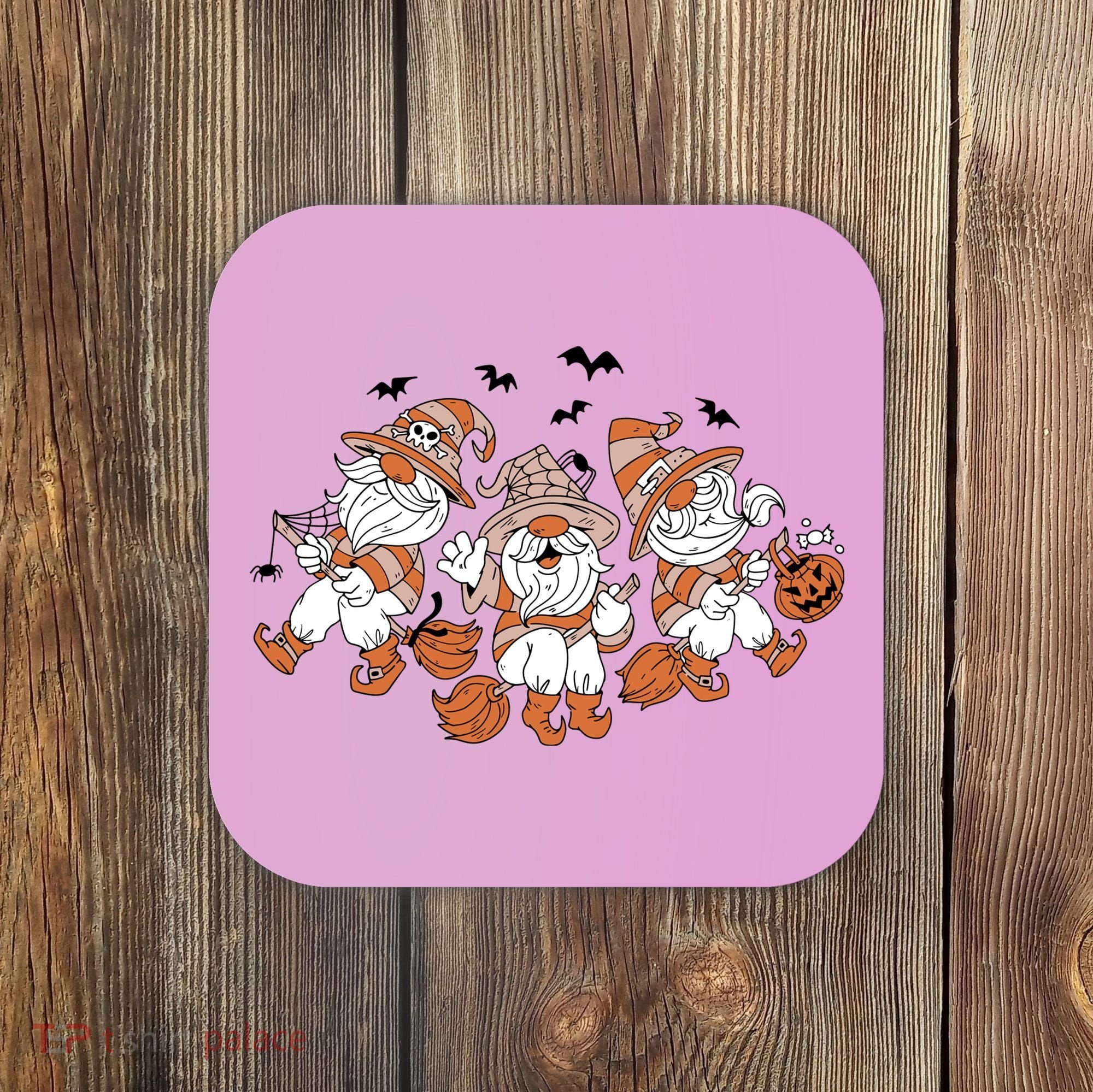 Halloween Witchy Gnomes Holiday Coaster