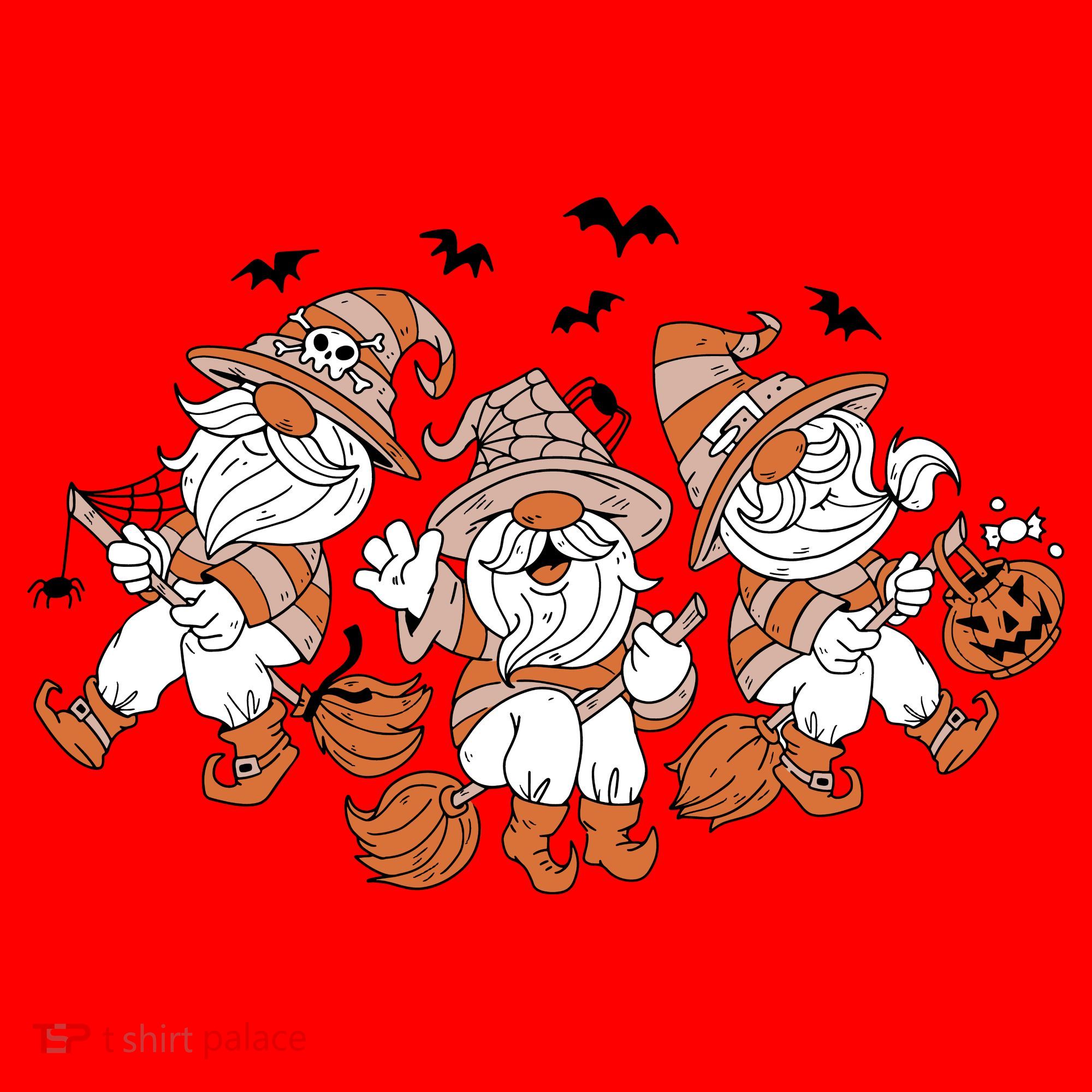 Halloween Witchy Gnomes Holiday Santa Hat