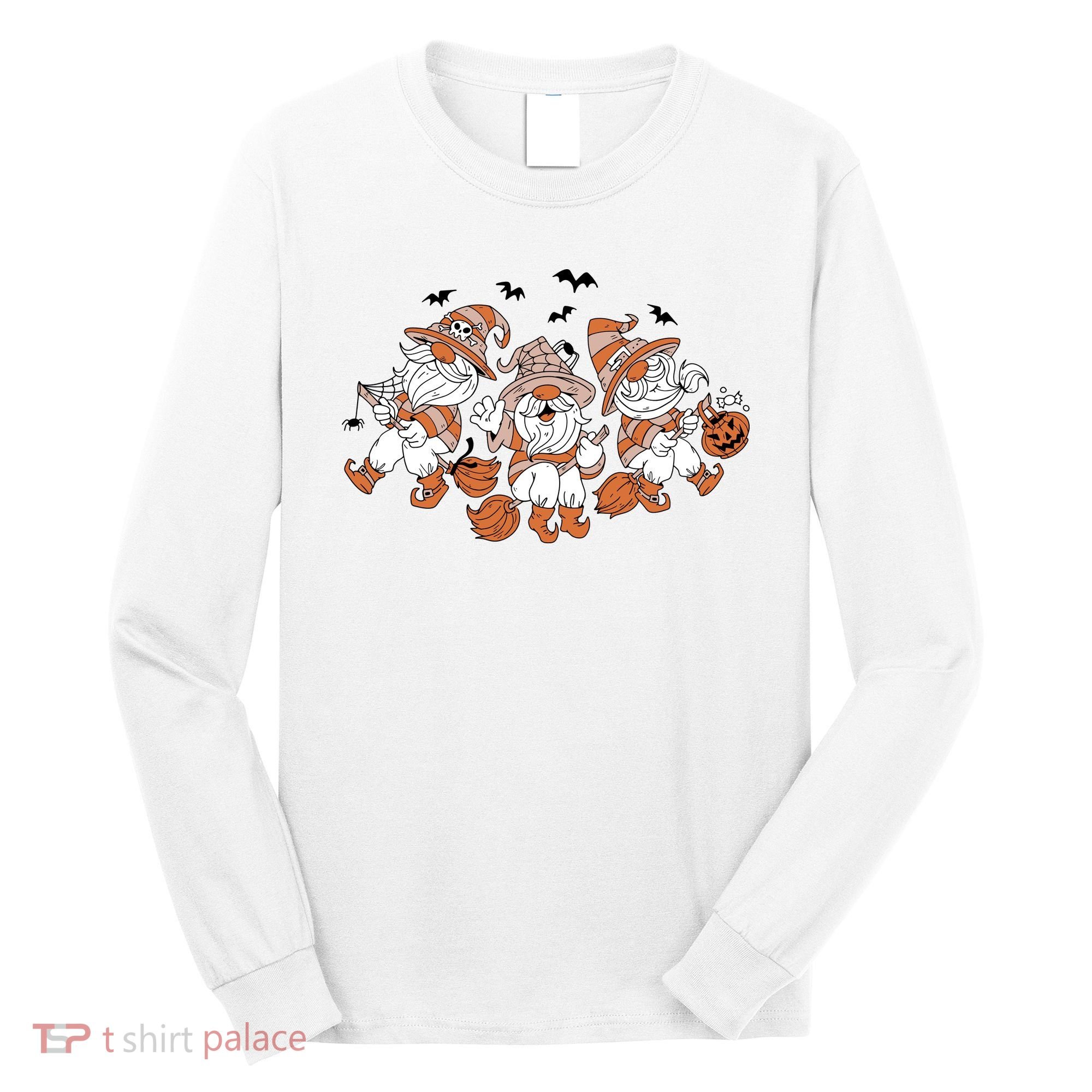 Halloween Witchy Gnomes Holiday Long Sleeve Shirt
