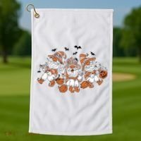 Halloween Witchy Gnomes Holiday Golf Towel thumb 1