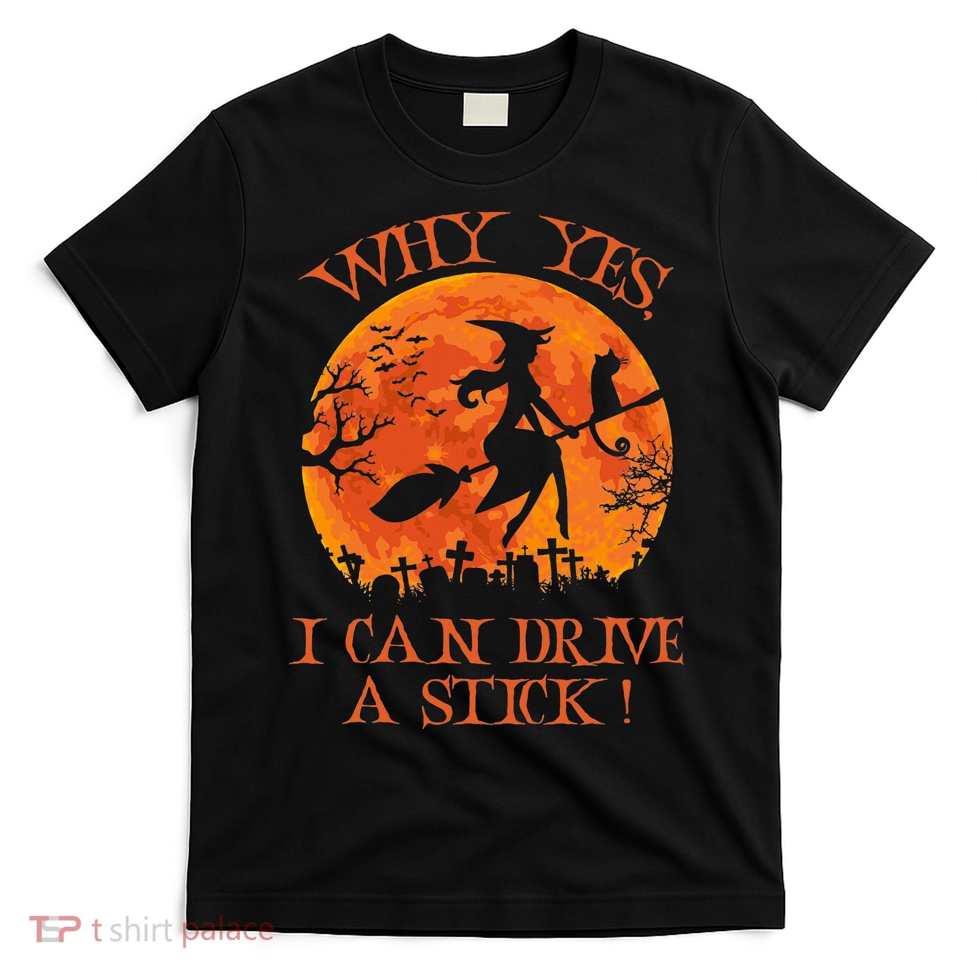 Halloween Witch Gifts: Spooky Stick-Driving Delights T-Shirt
