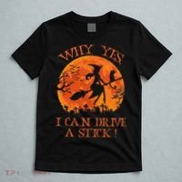 Halloween Witch Gifts: Spooky Stick-Driving Delights T-Shirt thumb 5