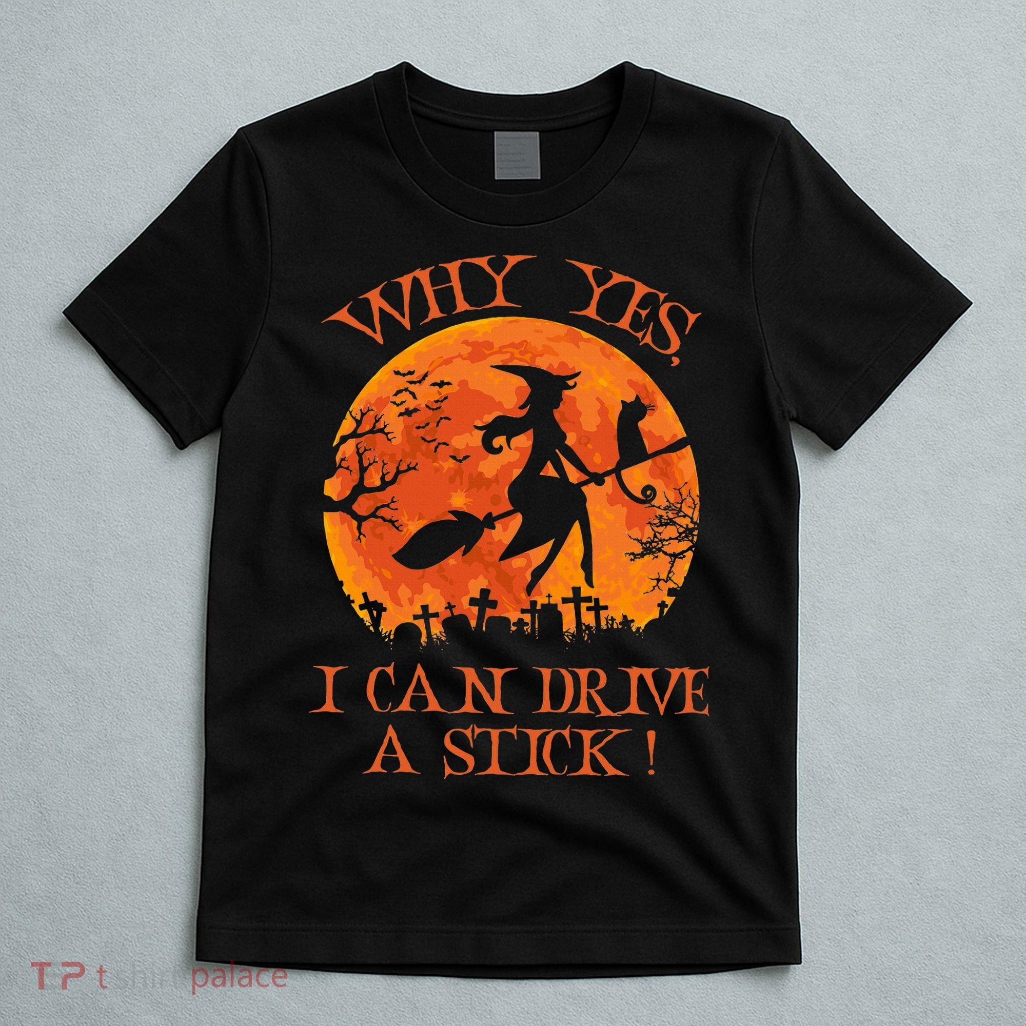 Halloween Witch Gifts: Spooky Stick-Driving Delights T-Shirt