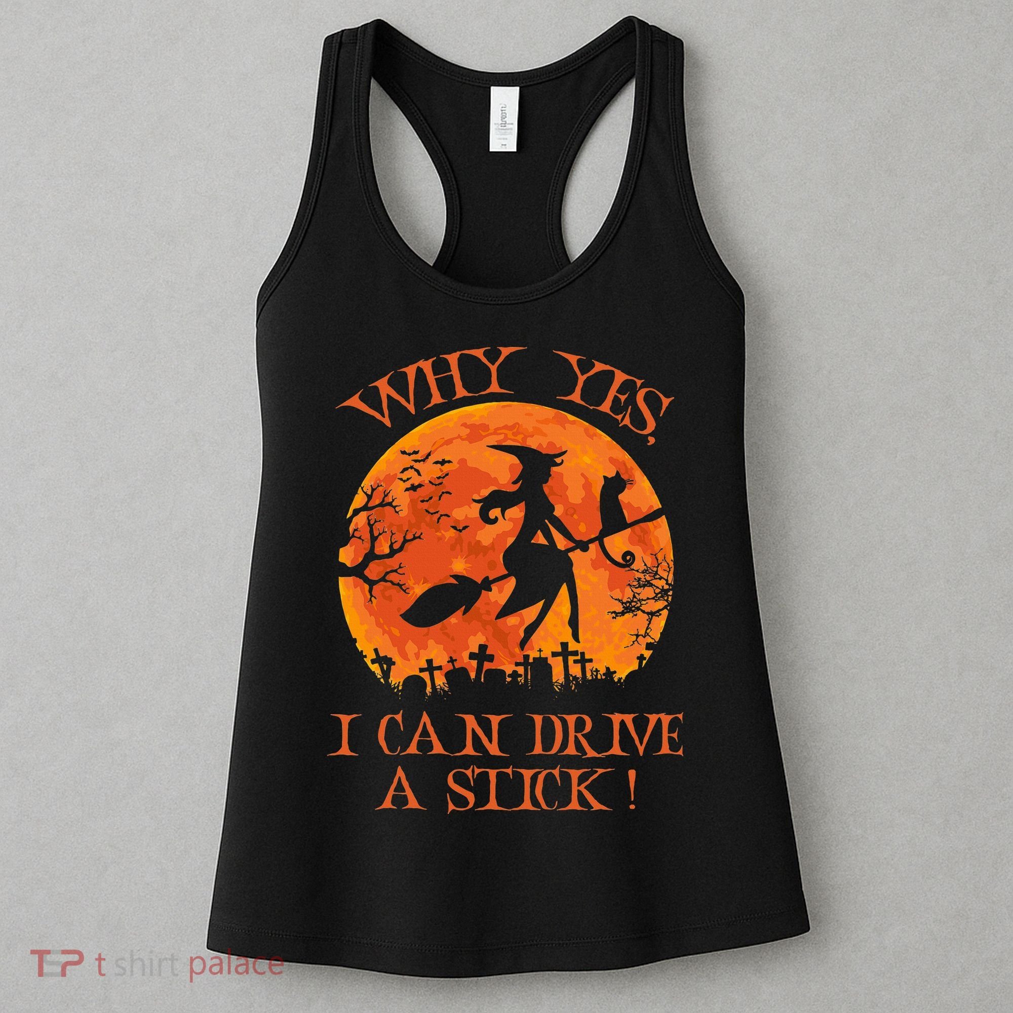 Halloween Witch Gifts: Spooky Stick-Driving Delights Women's Tank Top