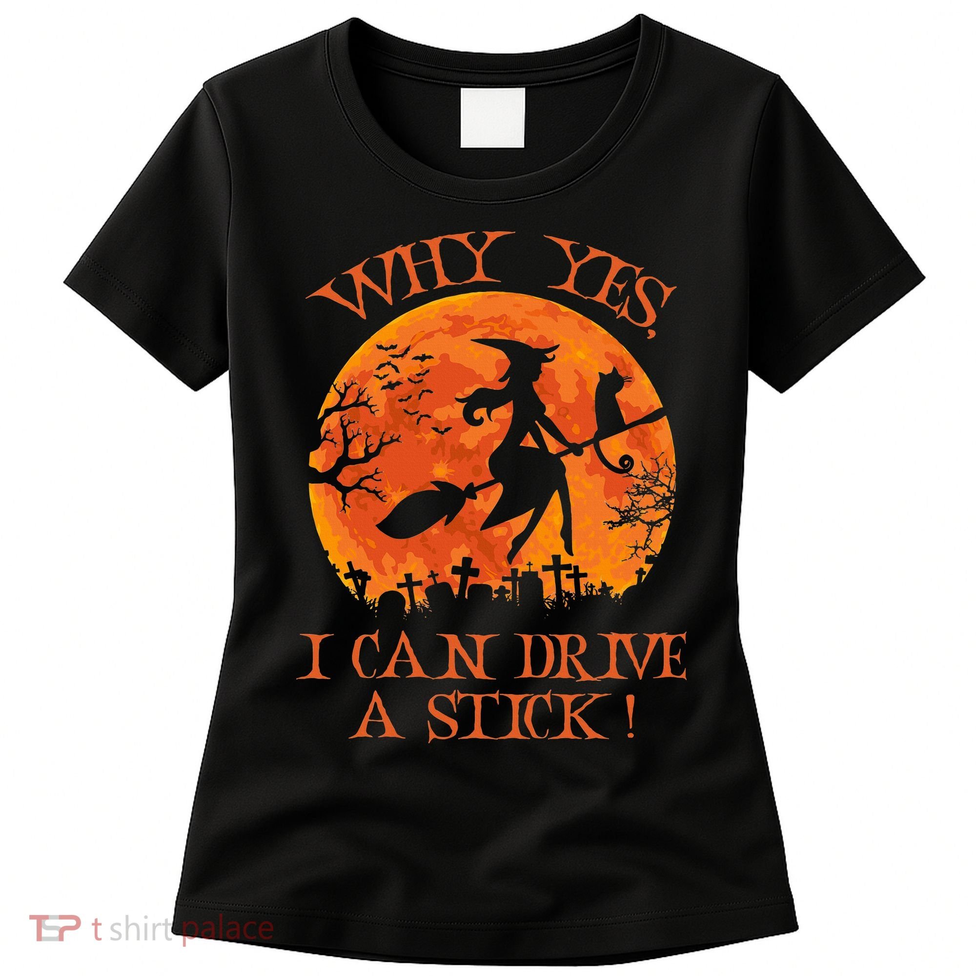 Halloween Witch Gifts: Spooky Stick-Driving Delights Women's T-Shirt