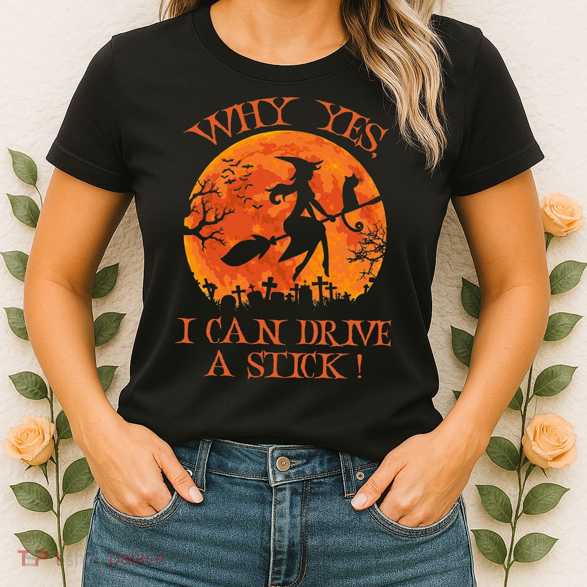 Halloween Witch Gifts: Spooky Stick-Driving Delights Women's T-Shirt