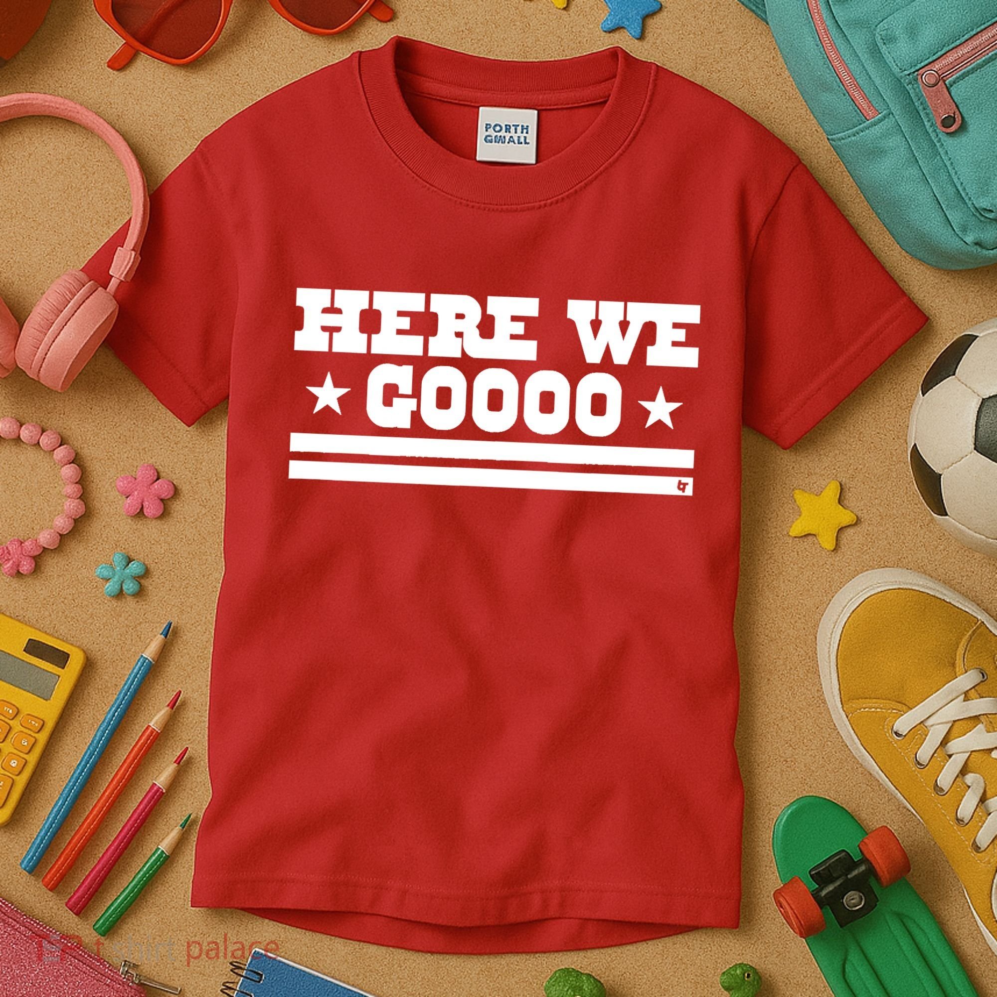 Here We Go Dallas Football Kids T-Shirt