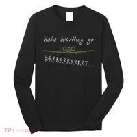 Hehe Warthog Go Brrrrrrrrt A 10 Thunderbolt Ii Military Jet Long Sleeve Shirt thumb 0