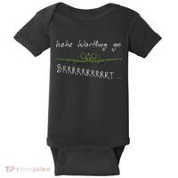 Hehe Warthog Go Brrrrrrrrt A 10 Thunderbolt Ii Military Jet Baby Bodysuit thumb 0
