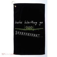 Hehe Warthog Go Brrrrrrrrt A 10 Thunderbolt Ii Military Jet Golf Towel thumb 0