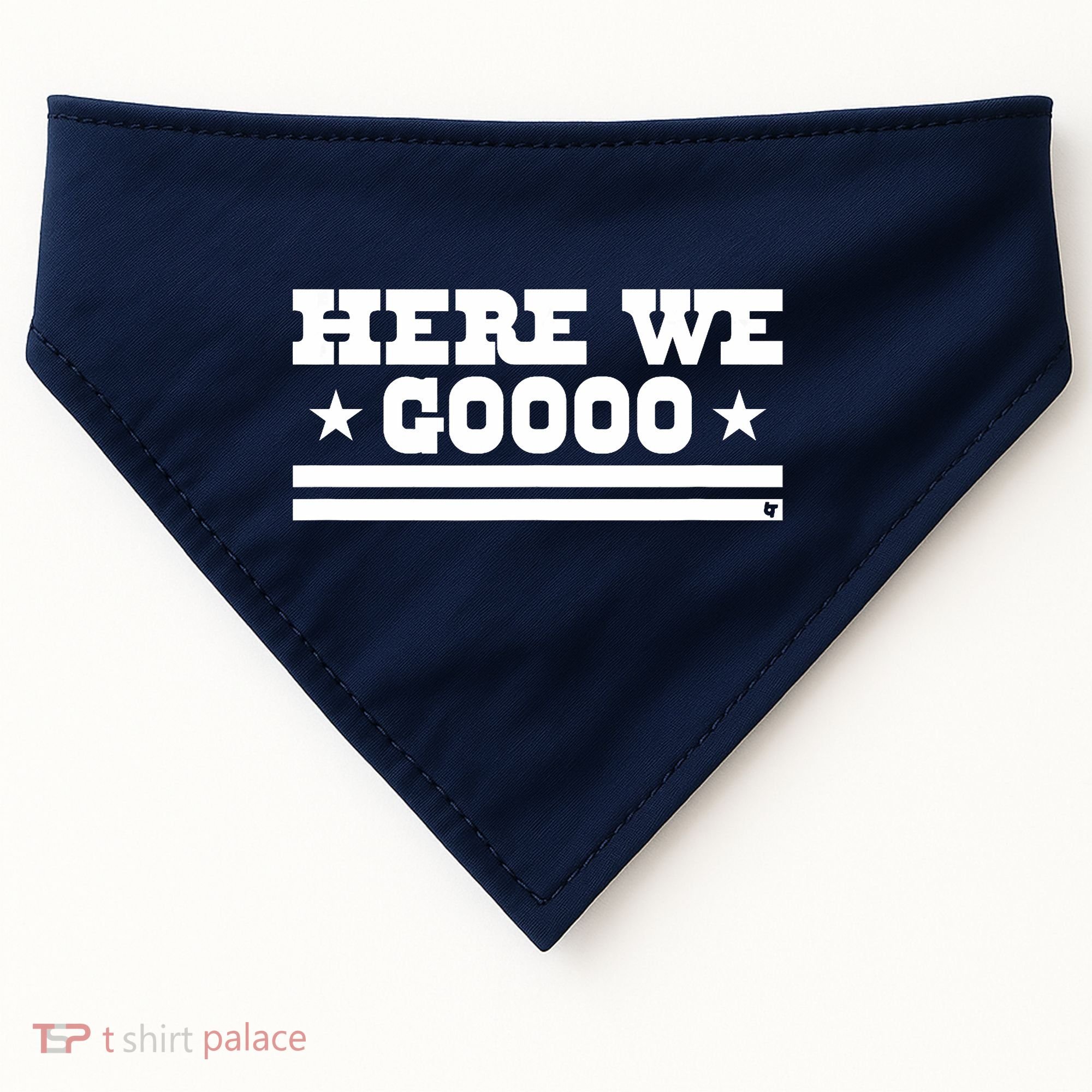 Here We Go Dallas Football USA-Made Doggie Bandana