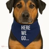 Here We Go USA-Made Doggie Bandana thumb 1