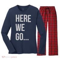 Here We Go Women's Long Sleeve Flannel Pajama Set  thumb 0
