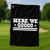 Here We Go Dallas Football Golf Towel thumb 1