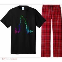 Howling Wolf Heartbeat Gift Spirit Animal Wolf Gift Pajama Set thumb 0