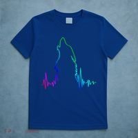 Howling Wolf Heartbeat Gift Spirit Animal Wolf Gift T-Shirt thumb 5