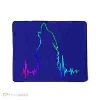 Howling Wolf Heartbeat Gift Spirit Animal Wolf Gift Mousepad thumb 0