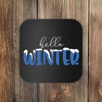 Hello Winter Holiday Season Coaster thumb 0