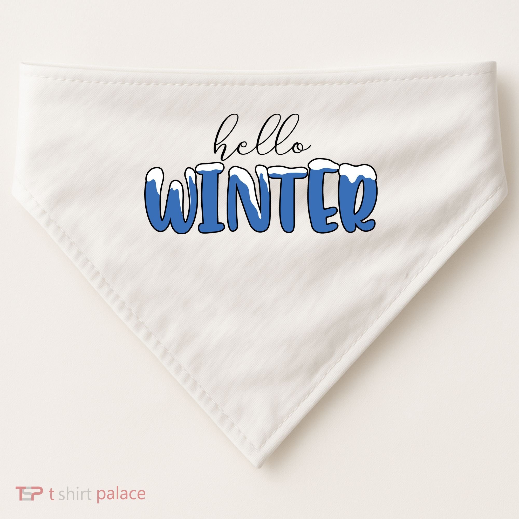 Hello Winter Holiday Season USA-Made Doggie Bandana