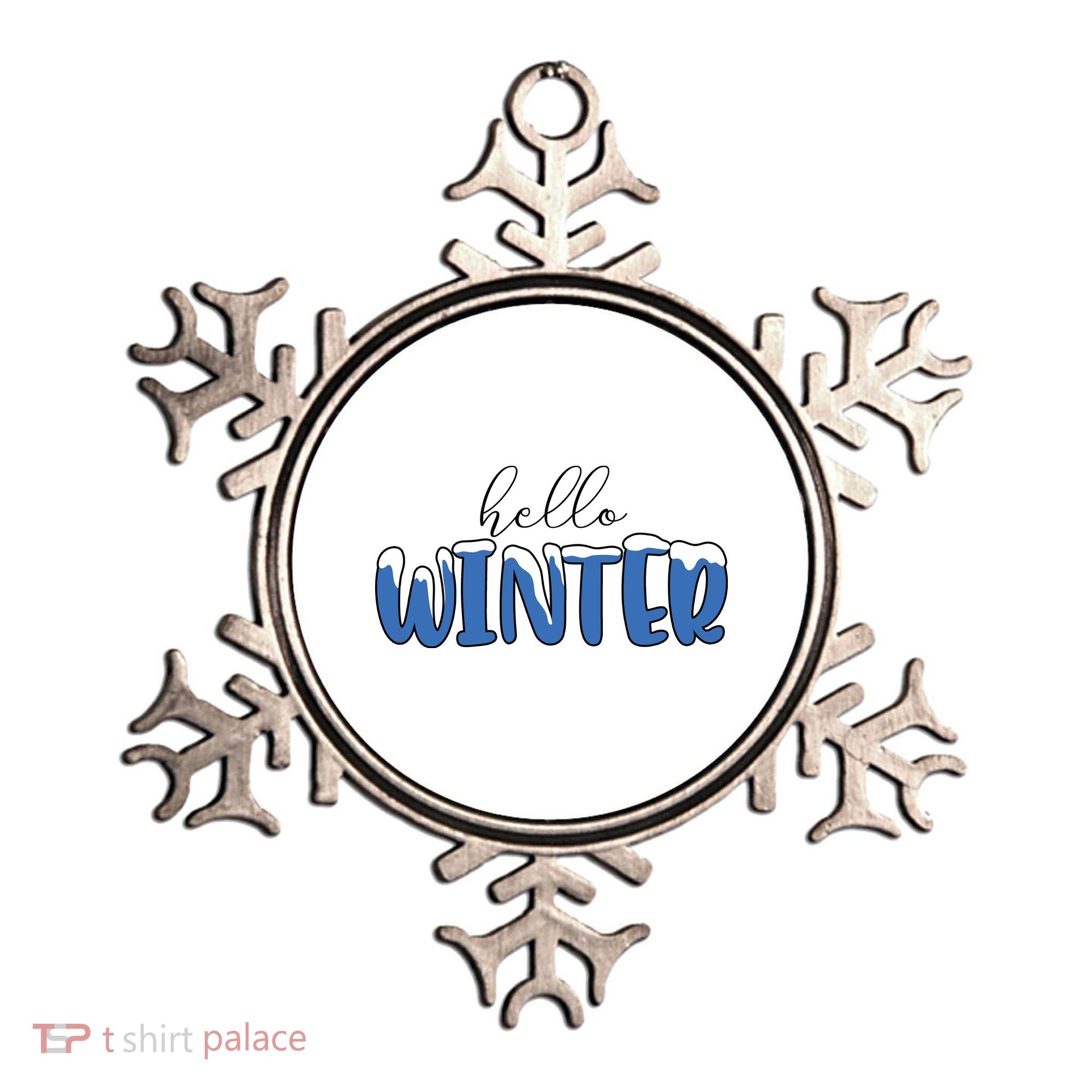 Hello Winter Holiday Season Ornament