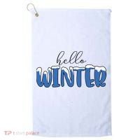 Hello Winter Holiday Season Golf Towel thumb 0