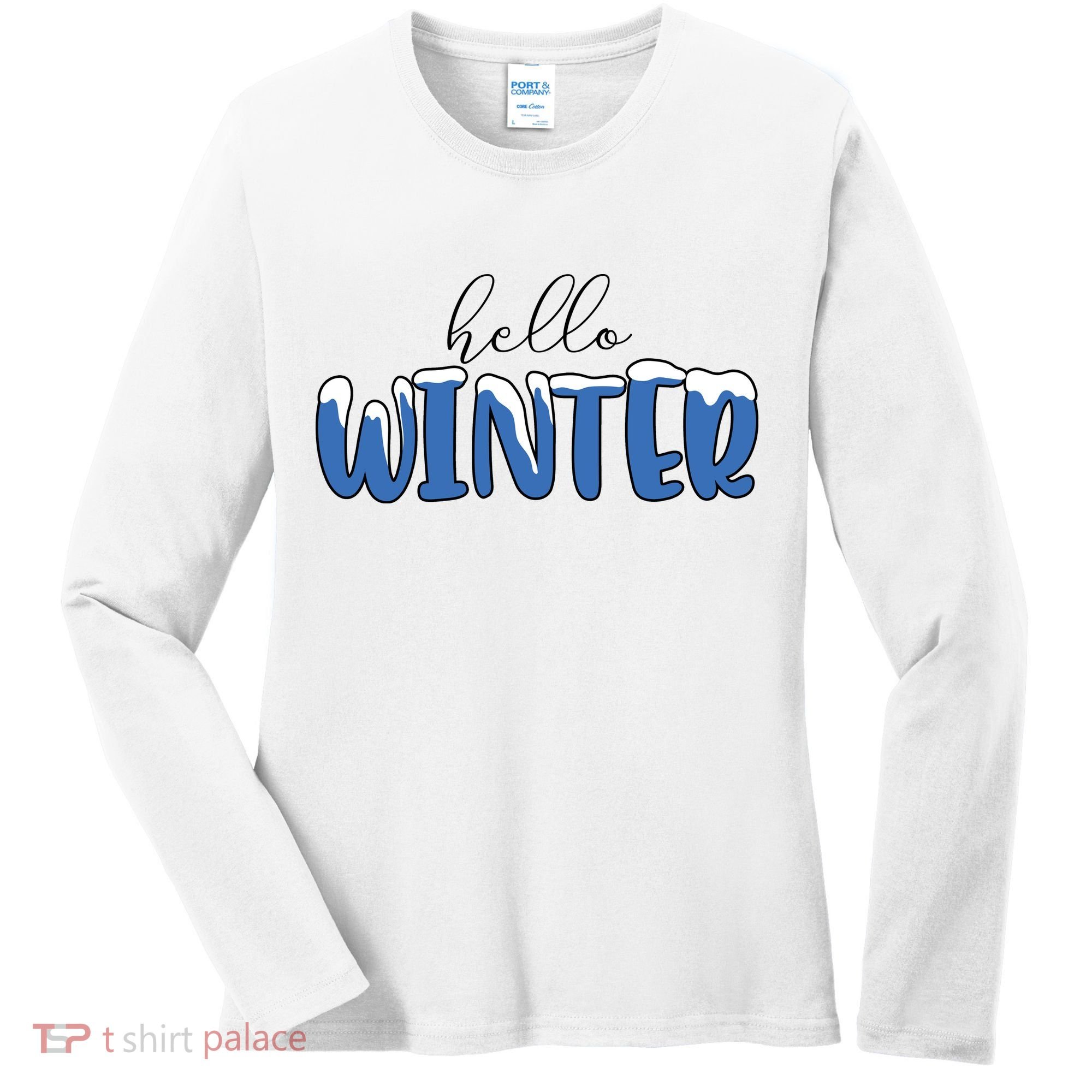 Hello Winter Holiday Season Women's Long Sleeve Shirt
