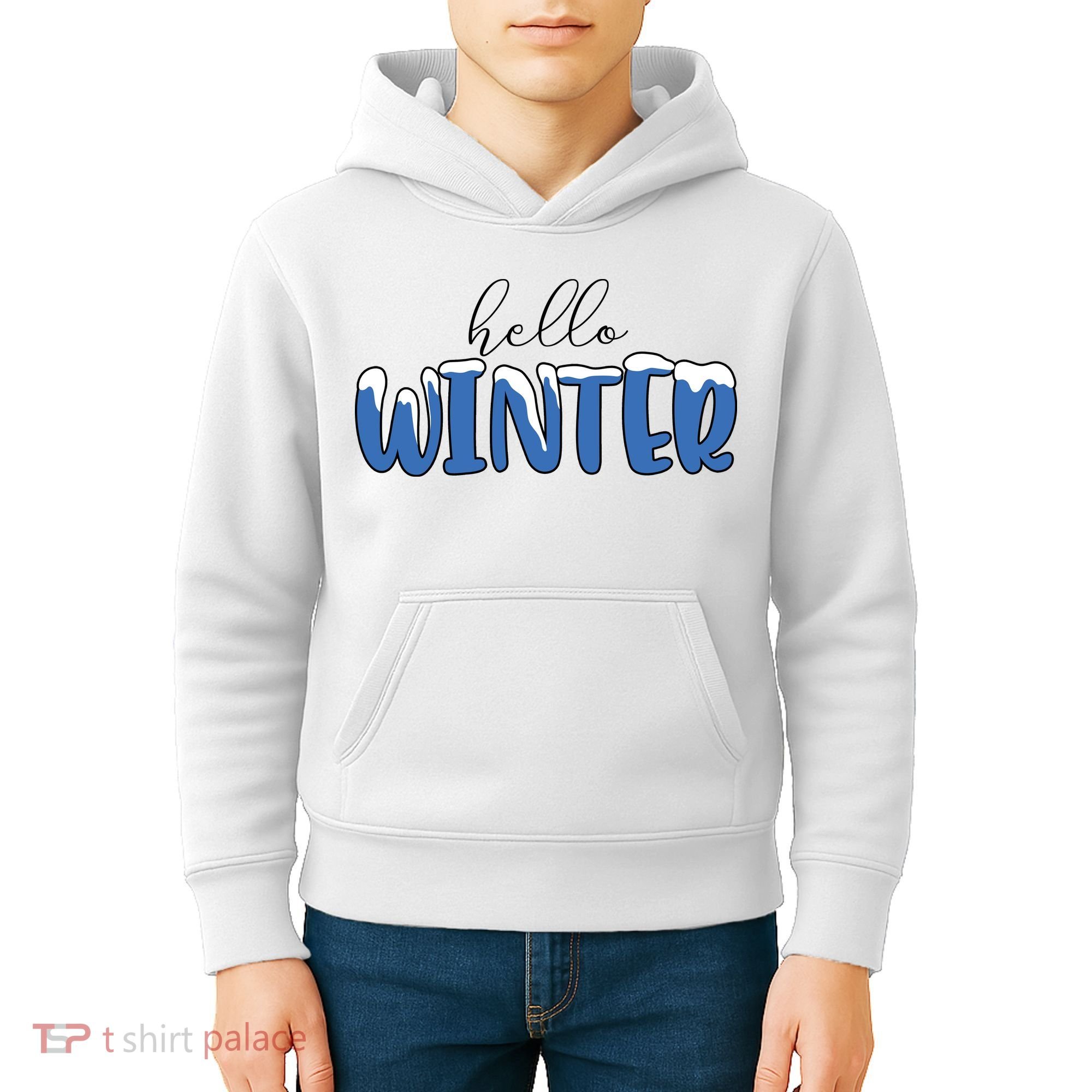 Hello Winter Holiday Season Kids Hoodie