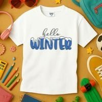 Hello Winter Holiday Season Kids T-Shirt thumb 3