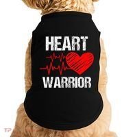 Heart Warrior Heart Disease Awareness Month Red Heart Gift Doggie Tank thumb 0