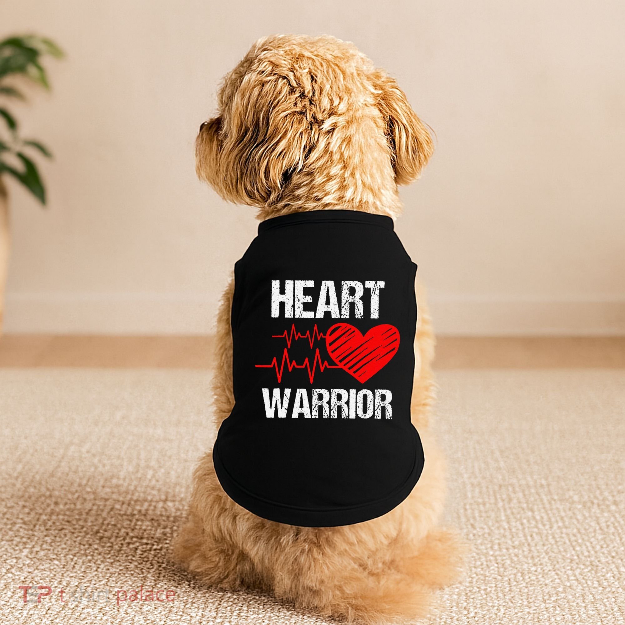 Heart Warrior Heart Disease Awareness Month Red Heart Gift Doggie Tank