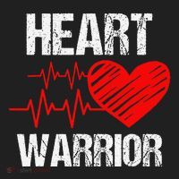 Heart Warrior Heart Disease Awareness Month Red Heart Gift Beanie thumb 2