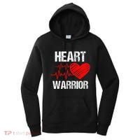 Heart Warrior Heart Disease Awareness Month Red Heart Gift Women's Hoodie thumb 0