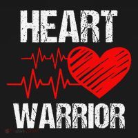 Heart Warrior Heart Disease Awareness Month Red Heart Gift Women's Hoodie thumb 2