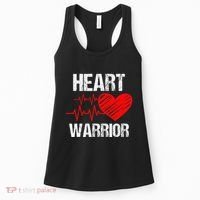 Heart Warrior Heart Disease Awareness Month Red Heart Gift Women's Tank Top thumb 0