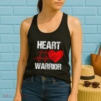 Heart Warrior Heart Disease Awareness Month Red Heart Gift Women's Tank Top thumb 2