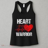 Heart Warrior Heart Disease Awareness Month Red Heart Gift Women's Tank Top thumb 3