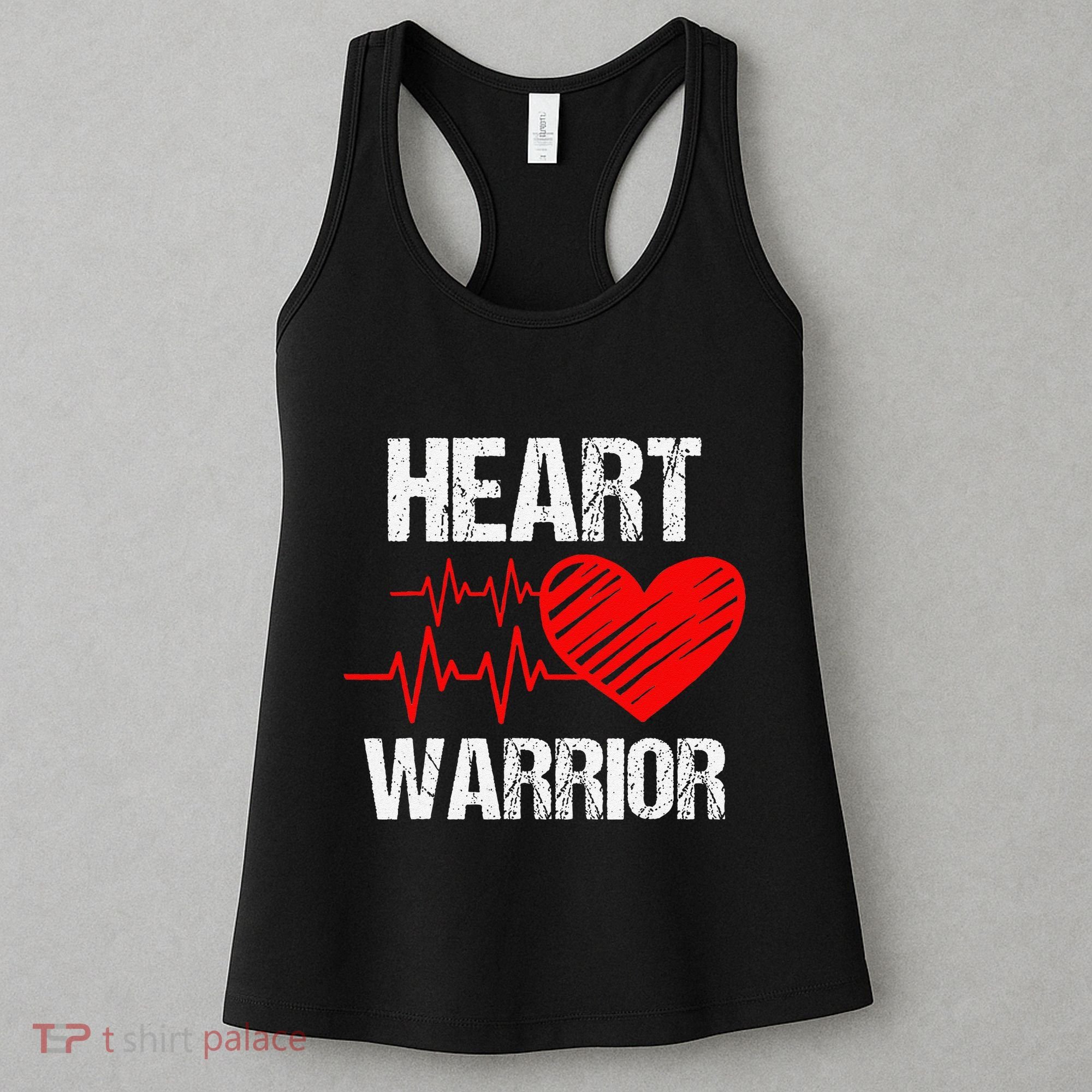 Heart Warrior Heart Disease Awareness Month Red Heart Gift Women's Tank Top