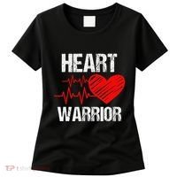 Heart Warrior Heart Disease Awareness Month Red Heart Gift Women's T-Shirt thumb 0