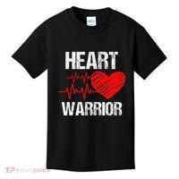 Heart Warrior Heart Disease Awareness Month Red Heart Gift Kids T-Shirt thumb 0