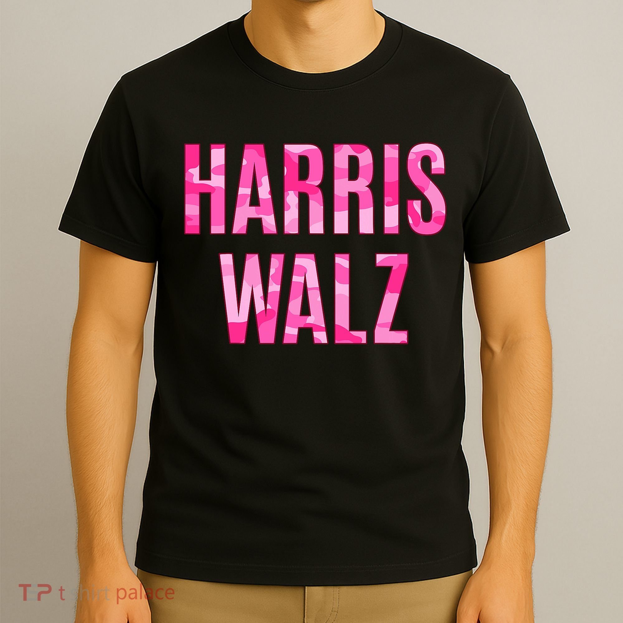 Harris Walz Hunting Camouflage Camo T-Shirt