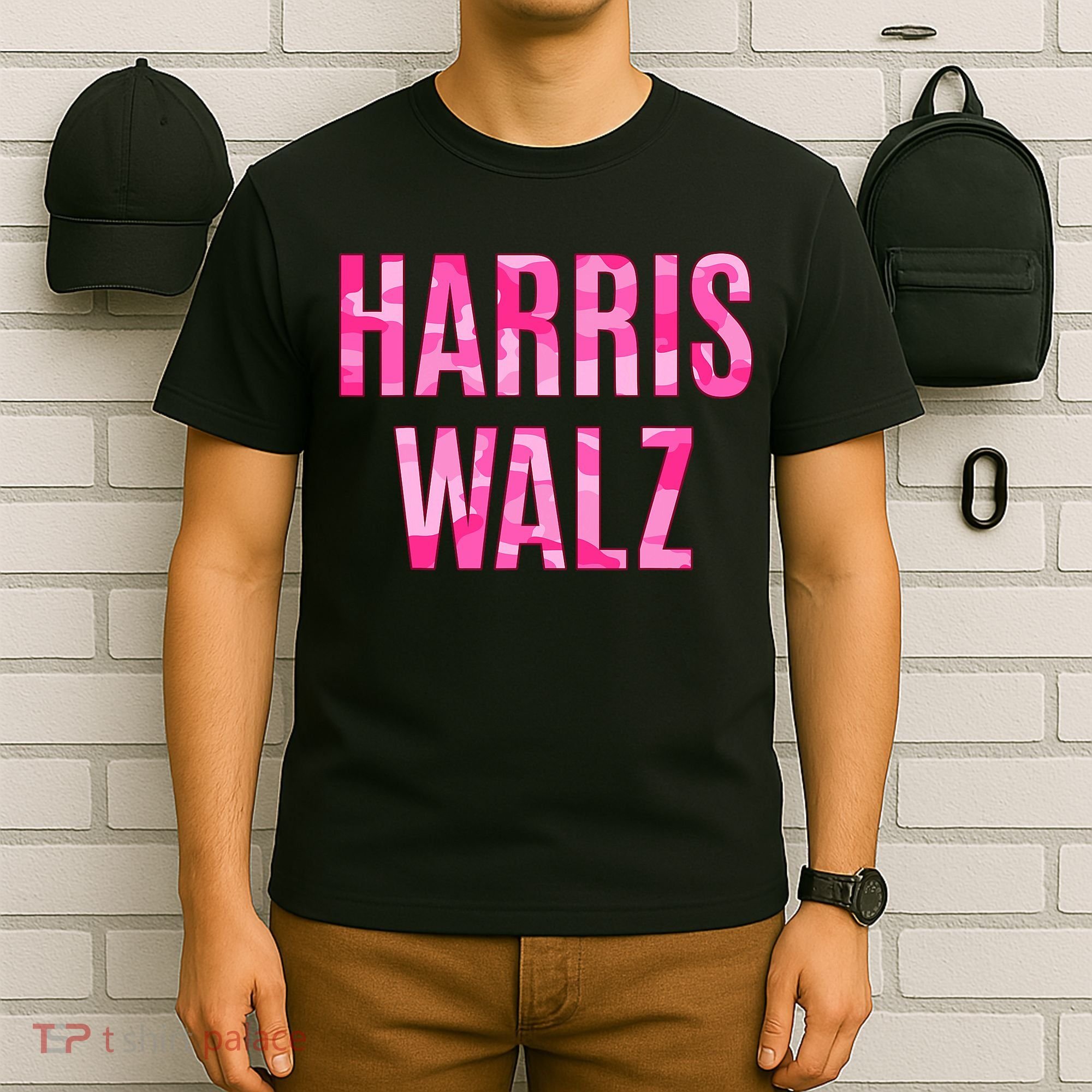 Harris Walz Hunting Camouflage Camo T-Shirt