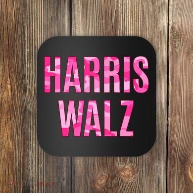 Harris Walz Hunting Camouflage Camo Coaster